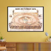 Karte des Platzes und der Stationary Earth von Fer Leinwanddruck (Insitu (Wohnzimmer))