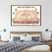 Karte des Platzes und der Stationary Earth von Fer Leinwanddruck (Insitu (Schlafzimmer))