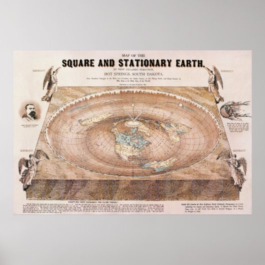 Karte des Platzes und der Stationary Earth von Fer Poster (Vorne)