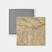 Karte des Po-Flusstals Magnet (Vorderseite/Rückseite)
