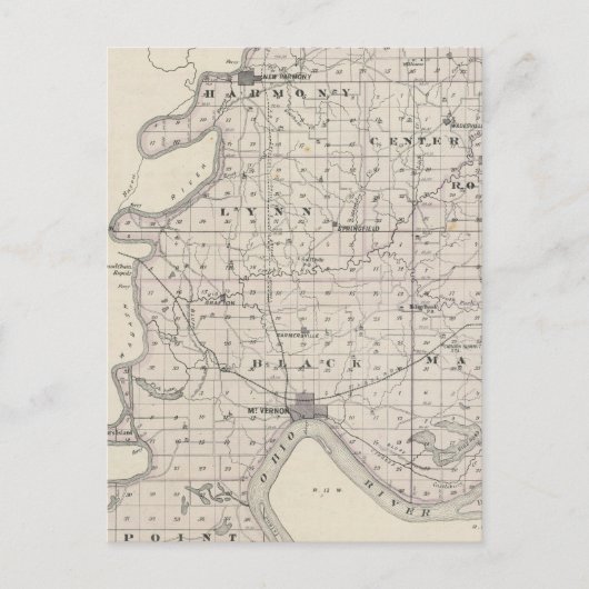 Karte des Posey-Landkreises (Vorderseite)