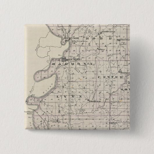 Karte des Posey-Landkreises Button (Vorderseite)