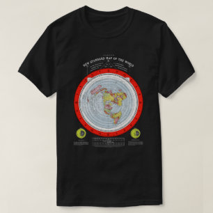 Karte des Quadrats und stationären flachen des T-Shirt