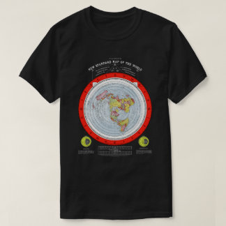 Karte des Quadrats und stationären flachen des T-Shirt