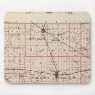 Karte des Randolph-Landkreises Mousepad