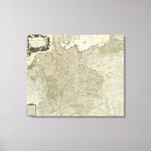 Karte des Reiches Deutschland Leinwanddruck (Vorderseite)