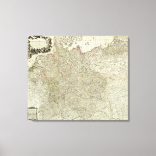 Karte des Reiches Deutschland Leinwanddruck
