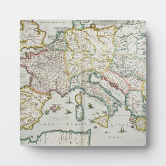 Karte des Reiches von Charlemagne Fotoplatte (Vorderseite)