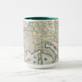 Karte des Reiches von Karl der Große Tasse (Zentrum)