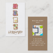 Karte des Restaurants mit dem Logo "Wasserfarbe" (Vorne/Hinten)