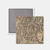 Karte des Rheinflusstals Magnet (Vorderseite/Rückseite)