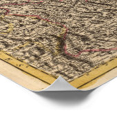 Karte des Rheinflusstals Poster (Ecke)