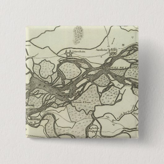 Karte des Rheinkurses Button (Vorderseite)