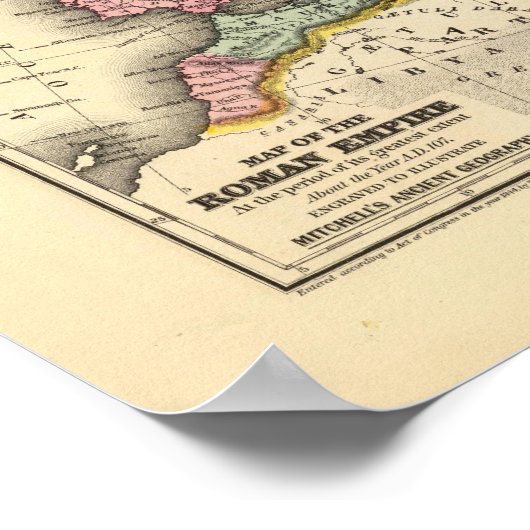 Karte des Römischen Reiches Poster (Ecke)