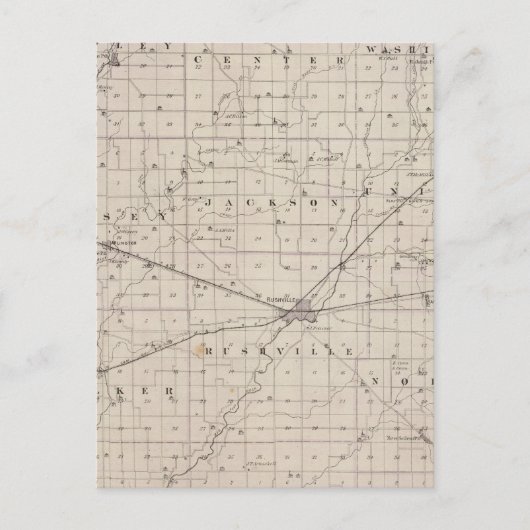 Karte des Rush-Landkreises (Vorderseite)