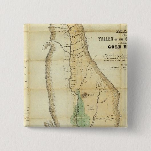 Karte des Sacramento-Tals Button (Vorderseite)