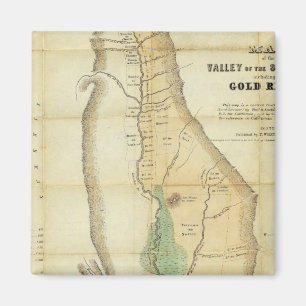 Karte des Sacramento-Tals Magnet