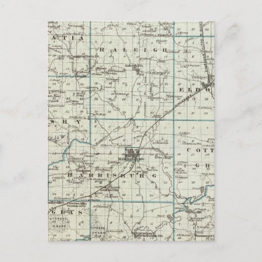 Karte des Saline-Landkreises (Vorderseite)