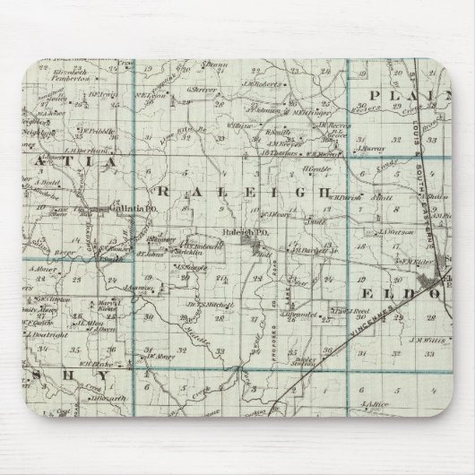 Karte des Saline-Landkreises Mousepad (Vorne)