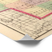 Karte des Sanilac-Landkreises, Michigan Poster (Ecke)