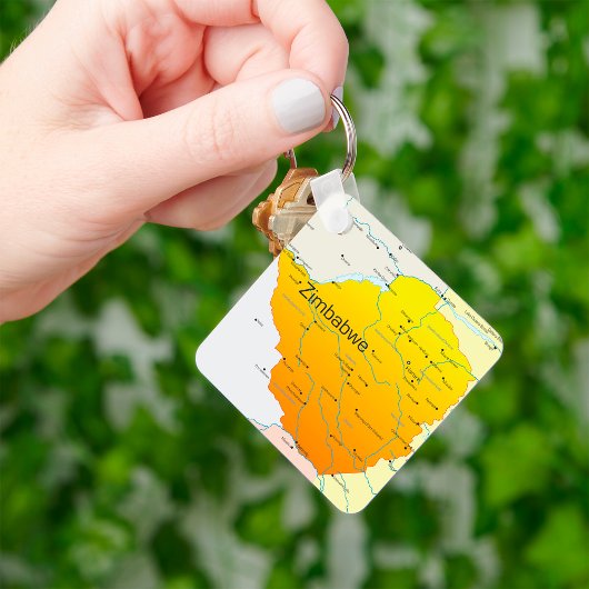 Karte des Schlüsselanhängers von Simbabwe Schlüsselanhänger