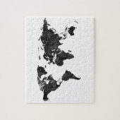 Karte des Schwarzen Weltwassers Puzzle (Vertikal)