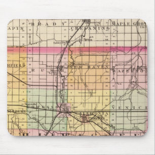 Karte des Shiawassee Landkreises, Michigan Mousepad