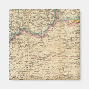 Karte des Sitzes des Zivilen Krieges in Amerika Magnet