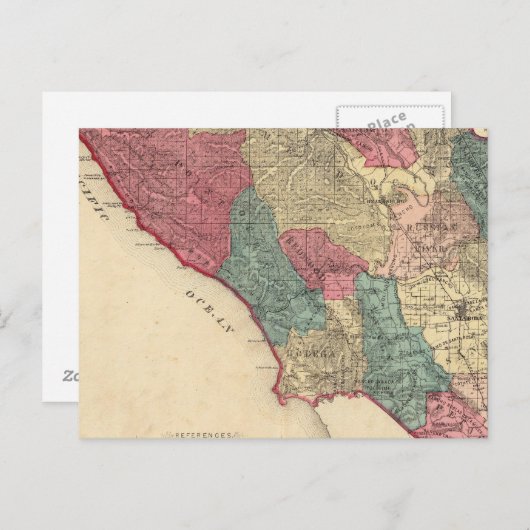 Karte des Sonoma-Landkreises Kalifornien (Vorne/Hinten)