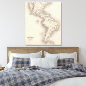 Karte des spanischen Imperiums in Amerika Leinwanddruck (Insitu (Schlafzimmer))