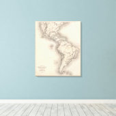 Karte des spanischen Imperiums in Amerika Leinwanddruck (Insitu (Holzboden))
