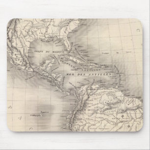 Karte des spanischen Imperiums in Amerika Mousepad