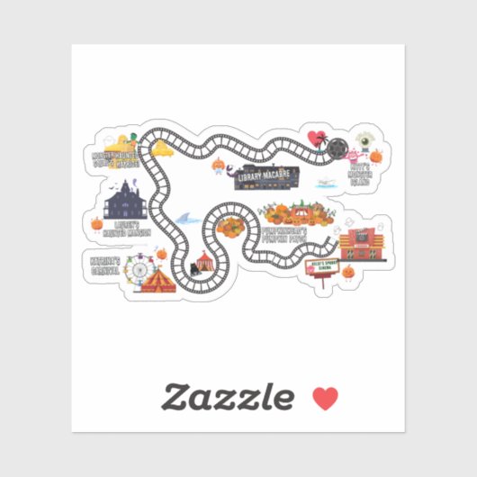 Karte des Spielplatzes Aufkleber (Blatt)