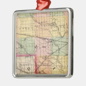 Karte des St Clair Landkreises, Michigan Ornament Aus Metall (Links)