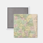 Karte des Staat Alabama 2 Magnet (Vorderseite/Rückseite)