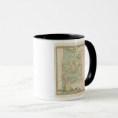 Karte des Staat Alabama 2 Tasse (VorderseiteRechts)