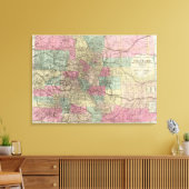 Karte des Staat Colorado Leinwanddruck (Insitu (Wohnzimmer))