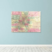 Karte des Staat Colorado Leinwanddruck (Insitu (Holzboden))