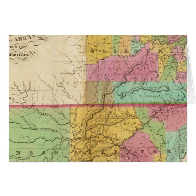 Karte des Staat Missouri (Vorderseite (Horizontal))