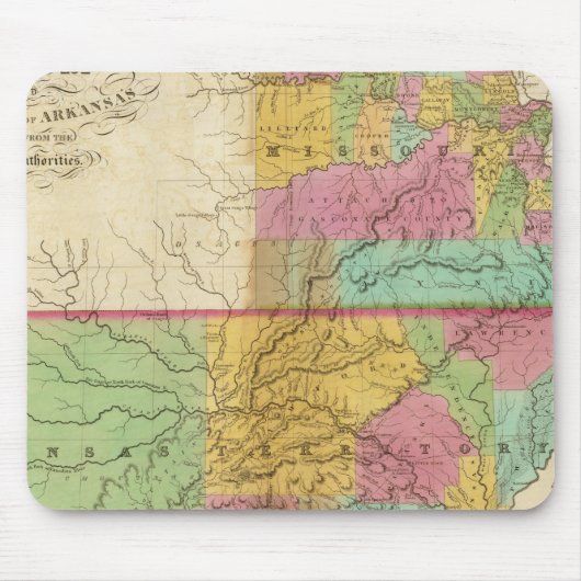 Karte des Staat Missouri Mousepad (Vorne)