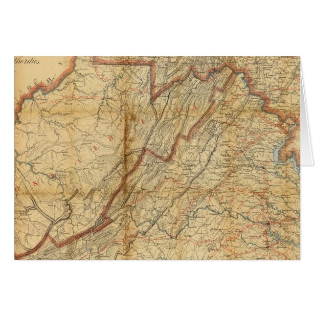 Karte des Staat Virginia (Vorderseite (Horizontal))