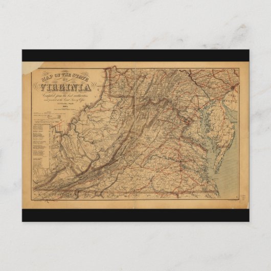 Karte des Staat Virginia (1865) (Vorderseite)