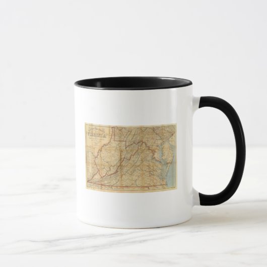Karte des Staat Virginia Tasse (Rechts)