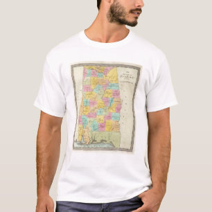 Karte des Staat von Alabama T-Shirt
