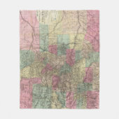 Karte des Staat von Colorado Fleecedecke (Vorderseite)