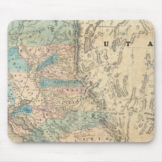 Karte des Staat von Kalifornien Mousepad (Vorne)