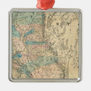 Karte des Staat von Kalifornien Silbernes Ornament