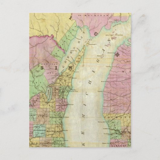 Karte des Staat von Michigan (Vorderseite)