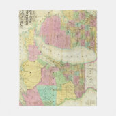 Karte des Staat von Michigan Fleecedecke (Vorderseite)