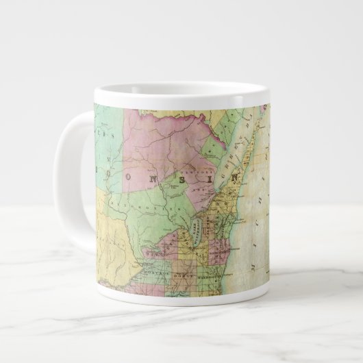 Karte des Staat von Michigan Jumbo-Tasse (Vorderseite Links)